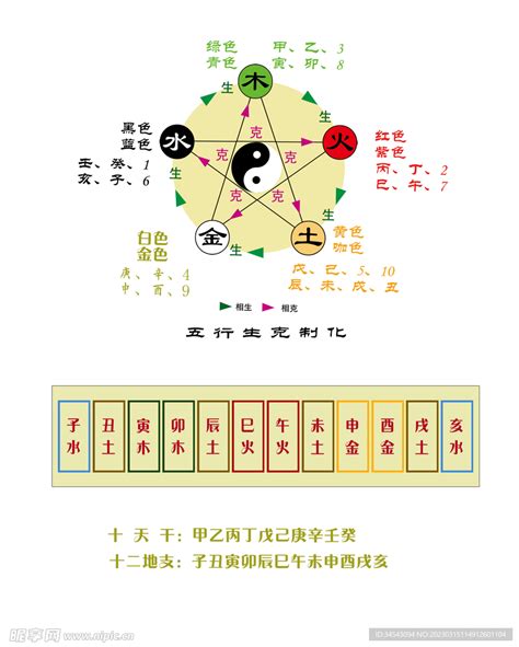 地支属性|天干地支五行对照表图 阴阳五行